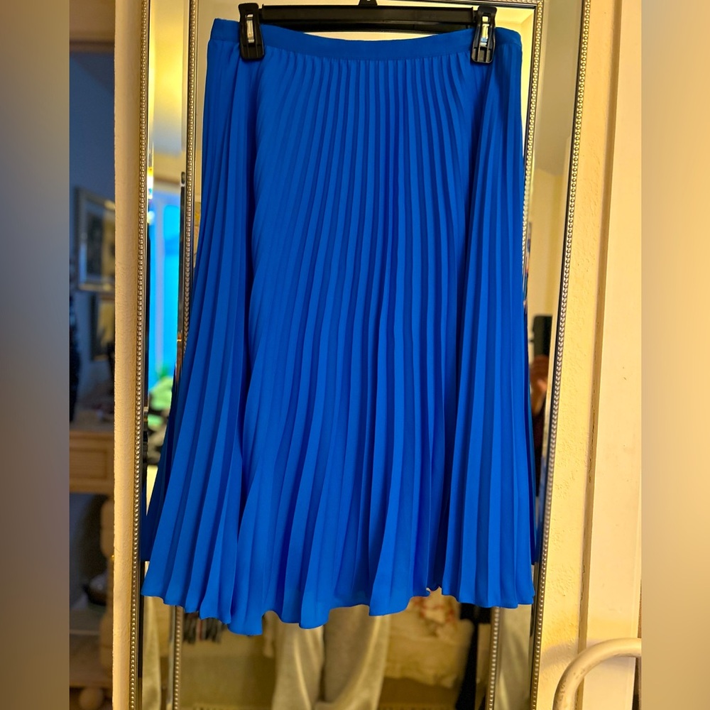 Very flattering, Banana Republic, pleated skirt.
